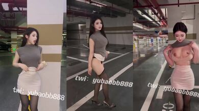 【瑜宝】反差母狗女神停车场露出高价福利 (2)